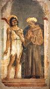 DOMENICO VENEZIANO St John the Baptist and St Francis sdn oil on canvas